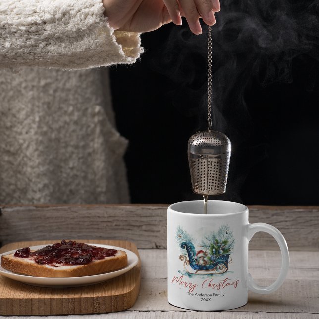 Blue Sled Baby Rentier Kaffeetasse (Von Creator hochgeladen)