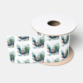 Blue Sled Baby Rentier Satinband