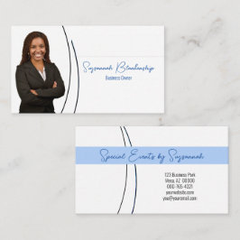 Blue Sliver von Imitaten Glitzer Berufliches Foto Visitenkarte