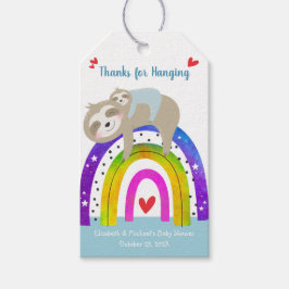 Blue Sloth Boho Rainbow Niedlich Boy Baby Shooting Geschenkanhänger