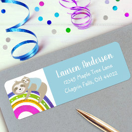 Blue Sloths Rainbow Kawaii Boy Baby Showadresse