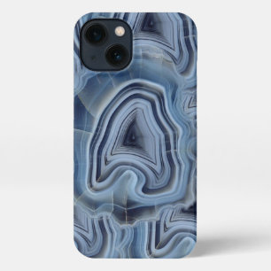 Blue Smoky Agate Geode iPhone 13 Hülle