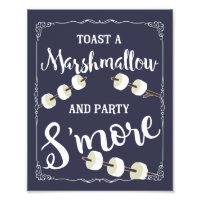 Blue Smore Party und Hochzeitszeichen