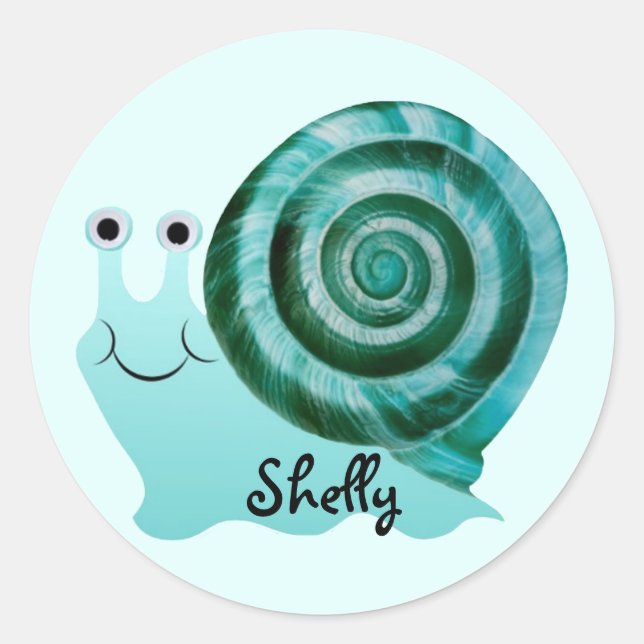 Blue Snail Sticker (Vorderseite)