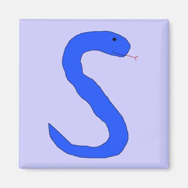 Blue Snake Magnet (Vorne)