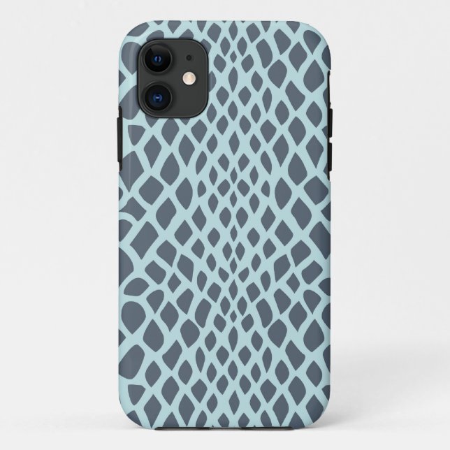 Blue Snake Print Case-Mate iPhone Hülle (Rückseite)