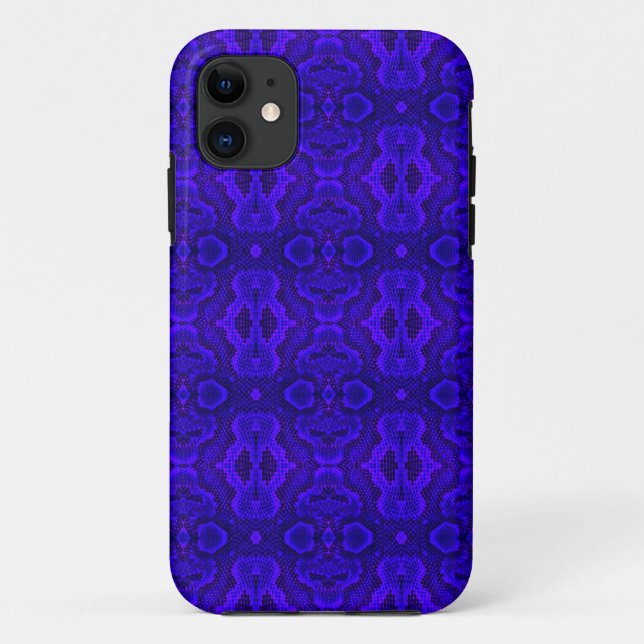 Blue Snake Texture Phone Case (Rückseite)