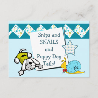 Blue Snips und Snails Geburtstagsparty Einladung