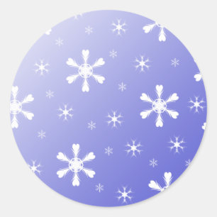 Blue Snow Stickers