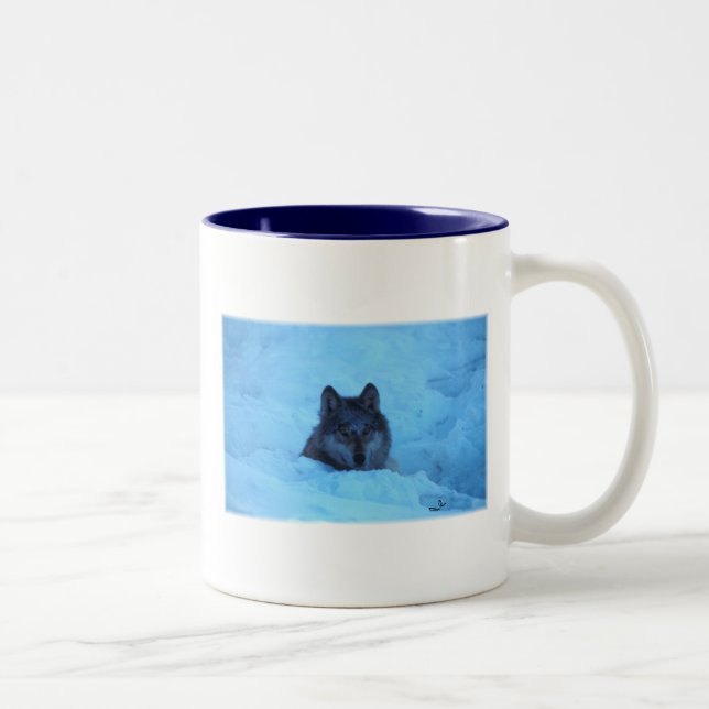 Blue Snow Timber Wolf Tasse (Rechts)