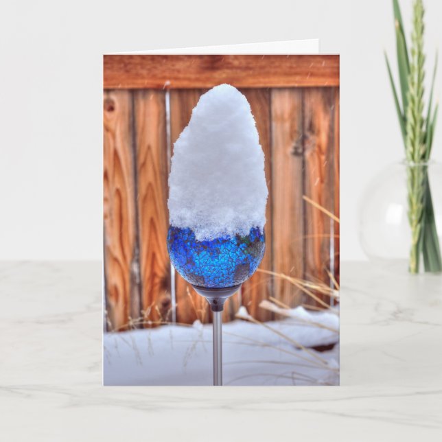 Blue Snowcone Feiertagskarte (Vorderseite)