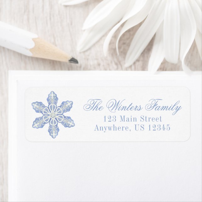 Blue Snowflake: Adresse des Watercolor Designer (Insitu)