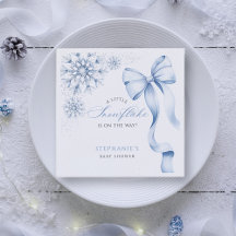 Blue Snowflake Baby Dusche Napkins