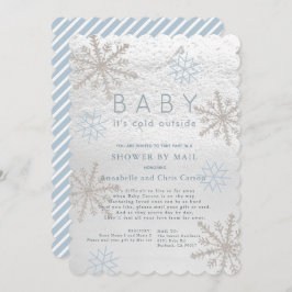 Blue Snowflake Baby seine kalte Dusche von Mail Einladung