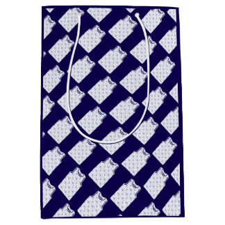 Blue Snowflake Basketball Jersey Mittlere Geschenktüte