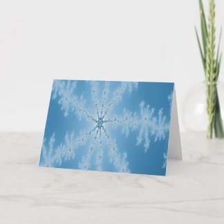 Blue Snowflake Card Feiertagskarte