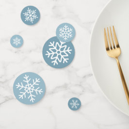 Blue Snowflake Confetti Konfetti