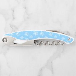 Blue Snowflake Corkschraube Kellnermesser