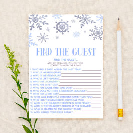 Blue Snowflake findet das Guest Baby Showspiel Briefpapier