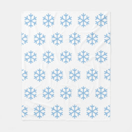 Blue Snowflake Fleece Blanket
