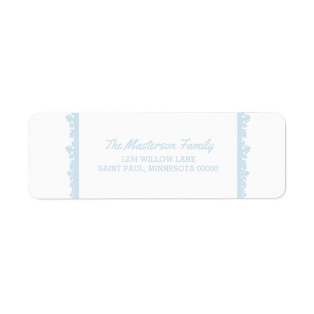 Blue Snowflake Frame Urlaub (Vorne)