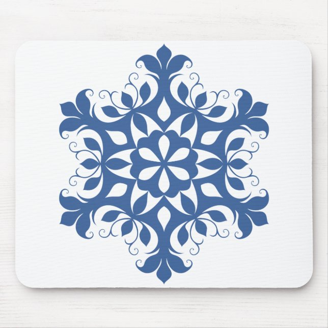 Blue Snowflake Mousepad (Vorne)