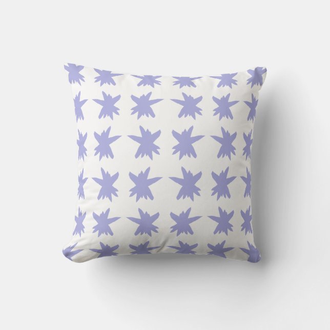 Blue Snowflake Multiples Kissen (Vorderseite)