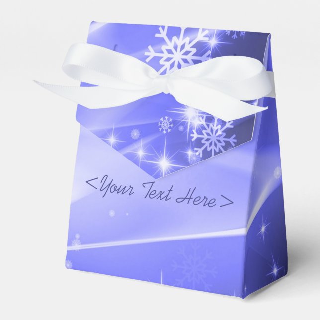 Blue Snowflake Muster Weihnachtsgeschenk Box Geschenkschachtel (Vorderseite)