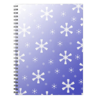 Blue Snowflake Notebook Notizblock
