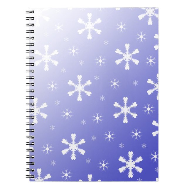 Blue Snowflake Notebook Notizblock (Vorderseite)