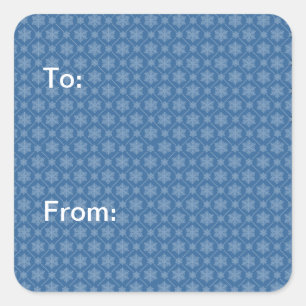 Blue Snowflake Pattern Stickers