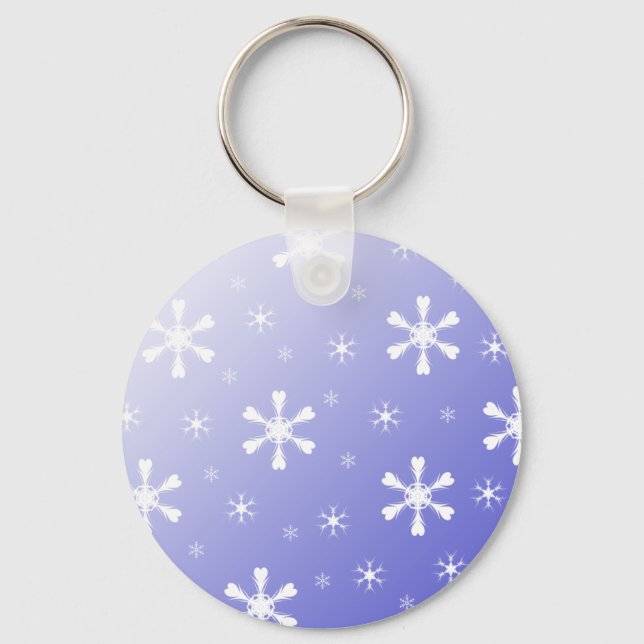 Blue Snowflake Schlüsselanhänger (Vorderseite)