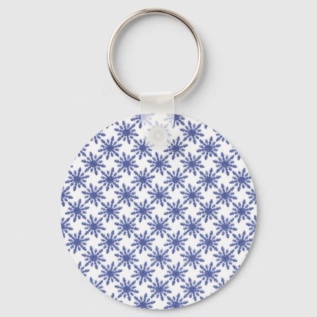 Blue Snowflake Schlüsselanhänger (Vorderseite)