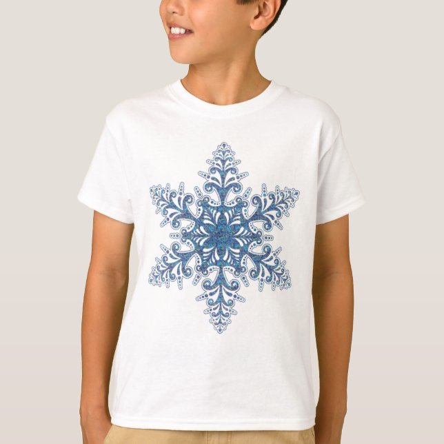 Blue Snowflake Shirt (Vorderseite)