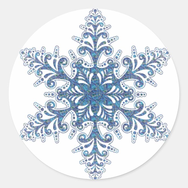 Blue Snowflake Stickers (Vorderseite)