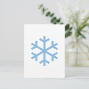 Blue Snowflake Weihnachten Postkarte