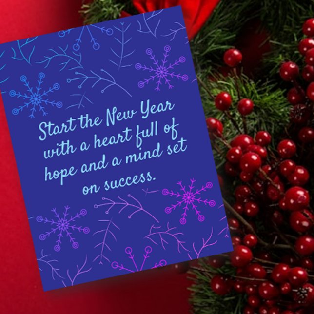 Blue Snowflake Weihnachten Urlaub Karte (Von Creator hochgeladen)