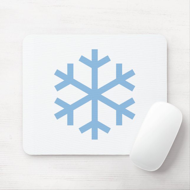 Blue Snowflake Weihnachtsmäuse Pad Mousepad (Mit Mouse)