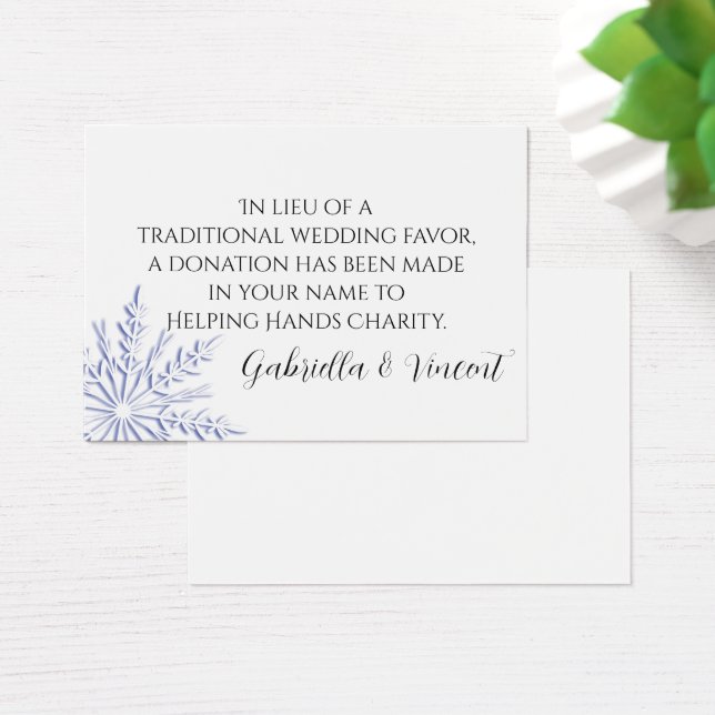 Blue Snowflake Winter Hochzeit Wohltätigkeit Gefal (Schreibtisch)