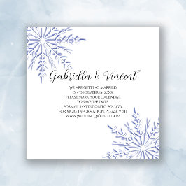 Blue Snowflake Winter Wedding Save the Date