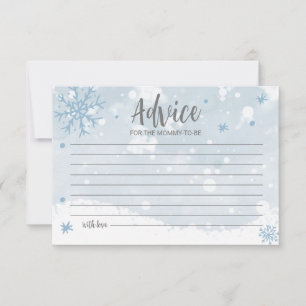 Blue Snowflakes Boy Baby Duschberatung Karten