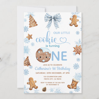 Blue Snowflakes Cookies is turning one Einladung