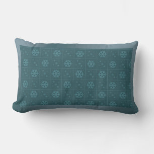 Blue Snowflakes Design Throw Kissen