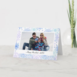 Blue Snowflakes - Hanukkah Card Feiertagskarte
