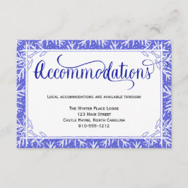 Blue Snowflakes Hochzeitskarte Einladung