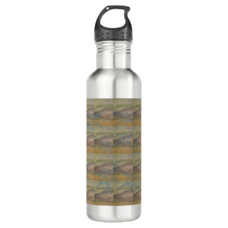 Blue Snowflakes on the Seashore Water Bottle Edelstahlflasche