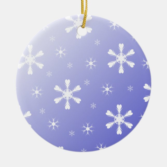 Blue Snowflakes Ornament (Vorne)