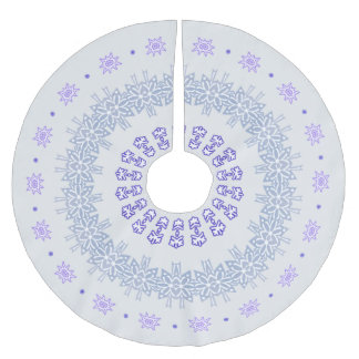 Blue Snowflakes Ring Polyester Weihnachtsbaumdecke