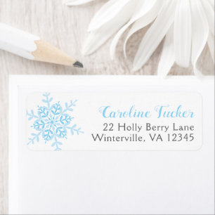 Blue Snowflakes Winter Baby Boy Dusche Adresse