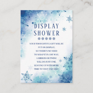 Blue Snowflakes Winter Baby Dusche Display Dusche  Begleitkarte